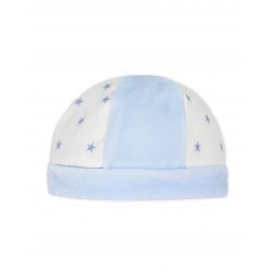 Gorrito bebé recién nacido tundosado y bordado de estrellas Canela (6046W22_16)