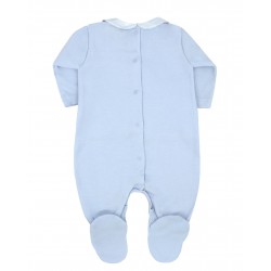Pijama de bebé celeste invierno algodón
