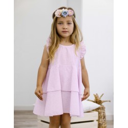 Vestido floral rosa pastel