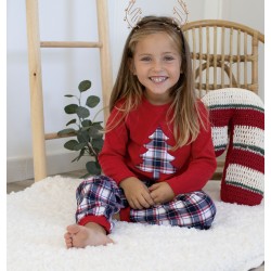 Pijama infantil invierno rojo vesubio