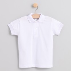 Polo infantil blanco