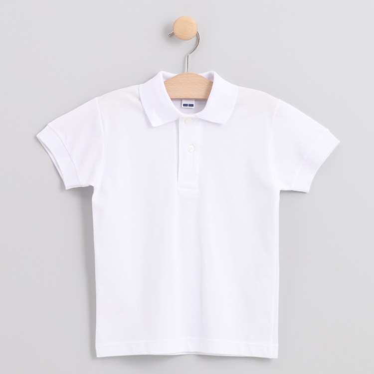 Polo blanco manga corta niño sales