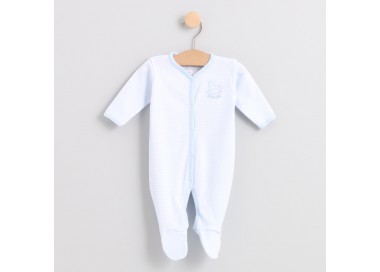 Pelele cuadros celeste