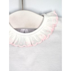 Body cuello batista manga corta bebé