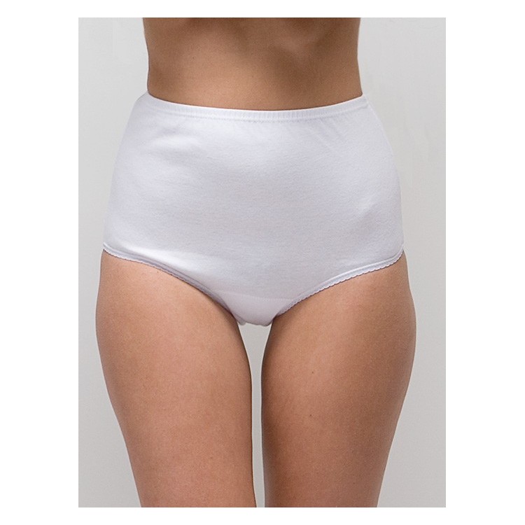 High rise women´s panties in 100% cotton