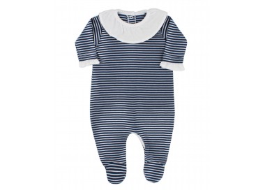 Pelele rayas marino bebe