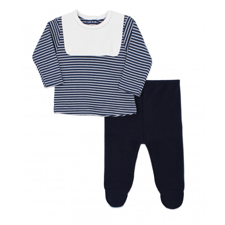 Conjunto de punto rayas bebé Conjunto de punto rayas bebé