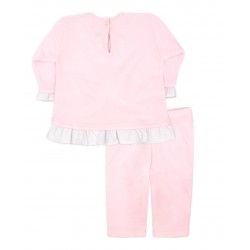 Chándal niña rosa bebé pompón