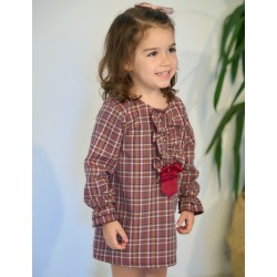 Vestido burdeos invierno bebe