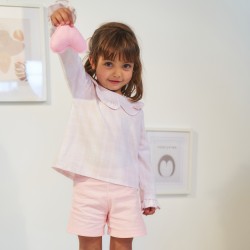 Conjunto blusa y bermuda infantil niña