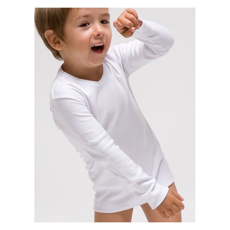 Camiseta interior manga larga infantil 100% algodón en 1x1. (Ref.419) Camiseta interior manga larga infantil 100% algodón en 1x1. (Ref.419)