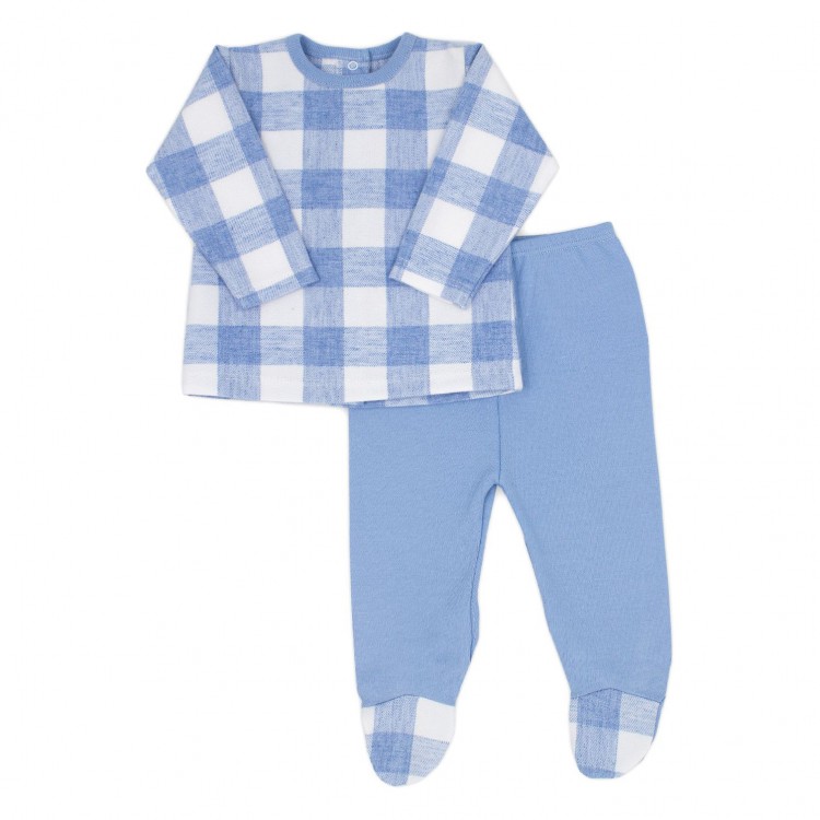 Conjunto dos piezas con pie bebé Conjunto dos piezas con pie bebé