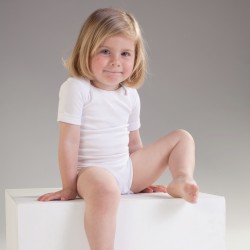 Baby´s long sleeve one piece with pinned collar.