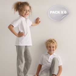 Pack x6 uds. Polo infantil escolar