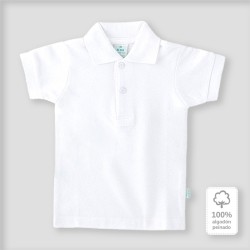 Baby short sleeve polo shirt.