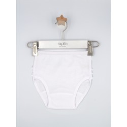 Baby panties with ruffles.