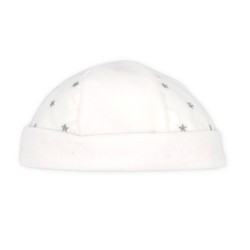 Gorrito  terciopelo recién nacido estrellas bordadas