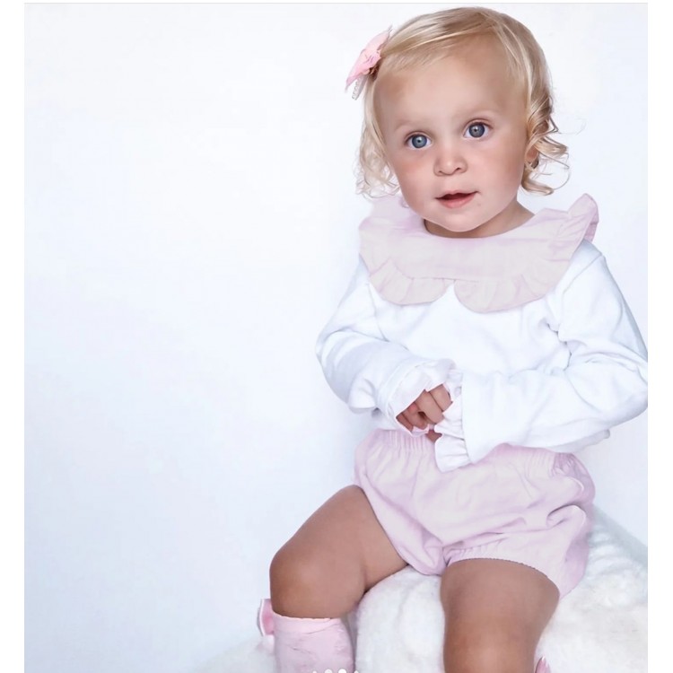 Set dos piezas bebé tartán rosa