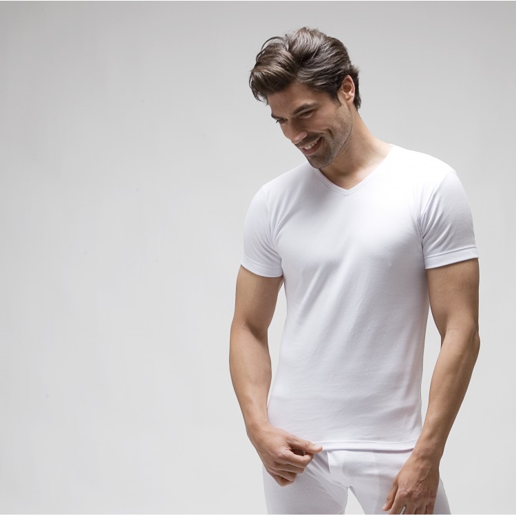 T-shirt V-neck (napped) 100% combed cotton T-shirt V-neck (napped) 100% combed cotton