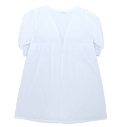 Bata Primera Comunión plumetti blanco