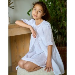 Bata Primera Comunión plumetti blanco