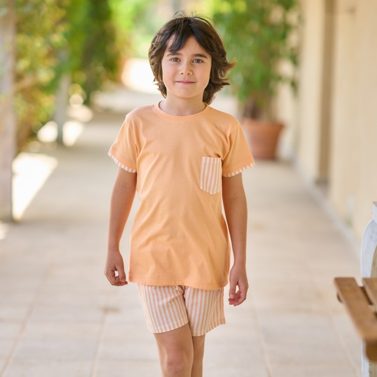 Pijama niño rayas naranjas comunión niño Pijama niño rayas naranjas comunión niño