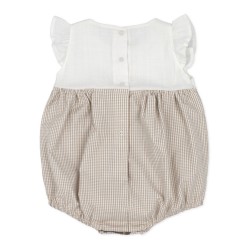 Ranita bebé vichy beige niña