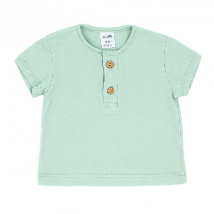Camiseta manga corta bebé verde Camiseta manga corta bebé verde