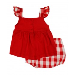 Conjunto vichy bebé niña vichy marino o rojo