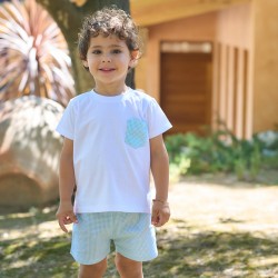 Conjunto vichy niño verano