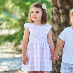 Vestido con braguita vichy rosa