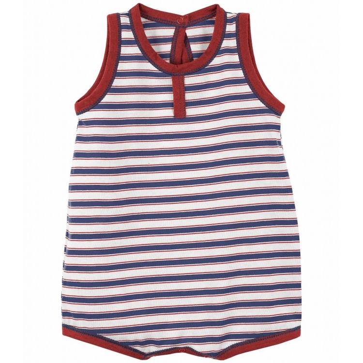 Pelele corto de rayas bebé
