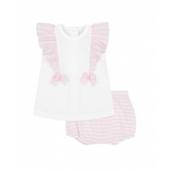 Conjunto 2 piezas niña volantes