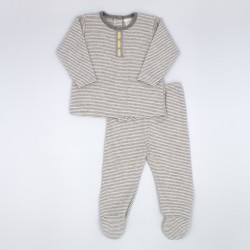 Pijama dos piezas bebé gris