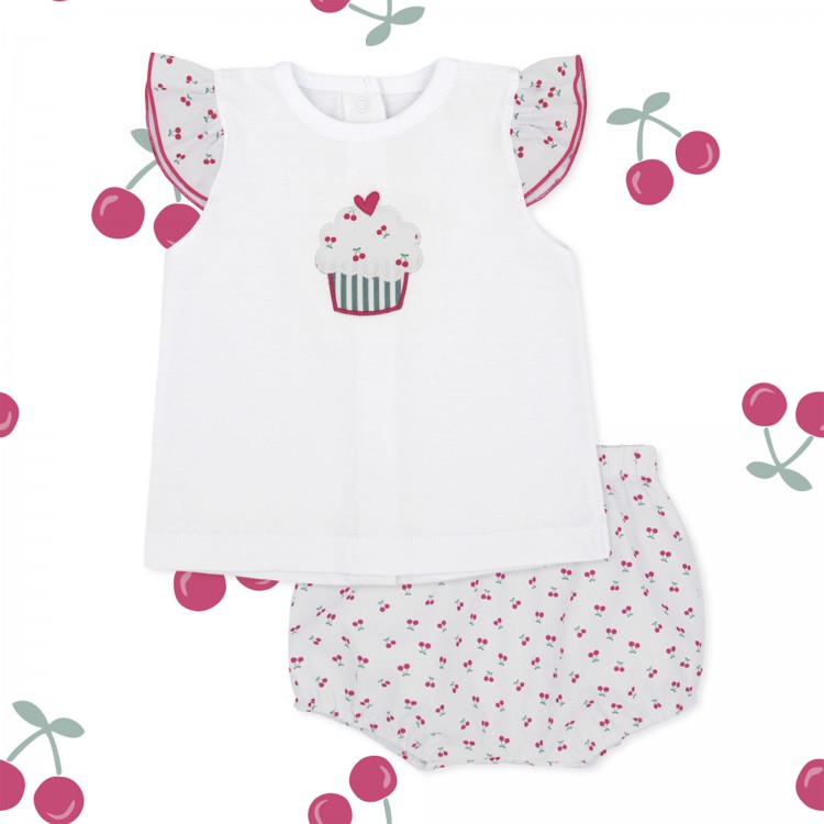 Conjunto camiseta y bombacho cerezas Orquídea (5013S23) Conjunto camiseta y bombacho cerezas Orquídea (5013S23)