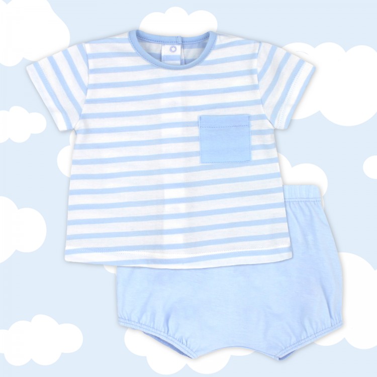 Conjunto naútico celeste bebé Conjunto naútico celeste bebé