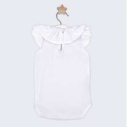 Body con cuello volante niña verano