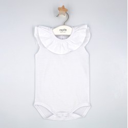 Body con cuello volante niña verano
