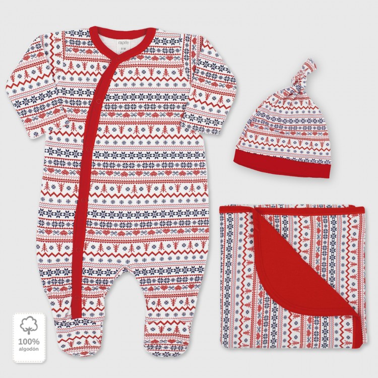 Conjunto 3 piezas pijama navideño Conjunto 3 piezas pijama navideño