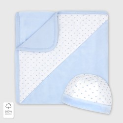 Set velour bebé manta y gorro