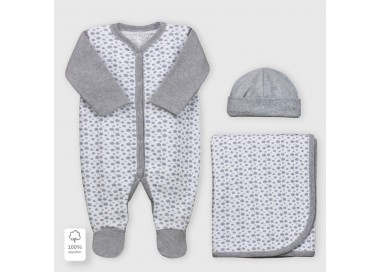 Set pijama bebé gris