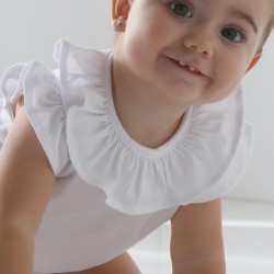Body con cuello volante niña verano