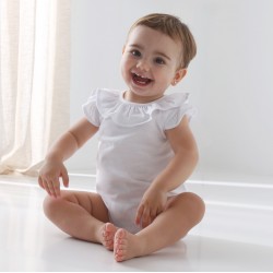 Body con cuello volante niña verano
