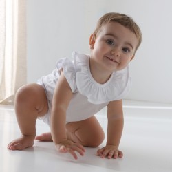 Body con cuello volante niña verano