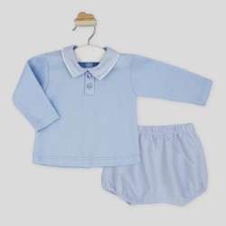 Conjunto de bebé algodón azul