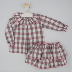 Conjunto blusa y falda niña