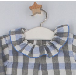 Conjunto dos piezas blusa y falda cuadros