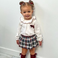 Conjunto blusa y falda niña