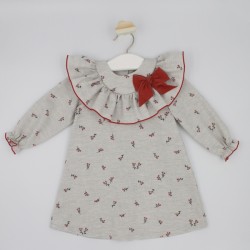 Vestido de invierno niña gris