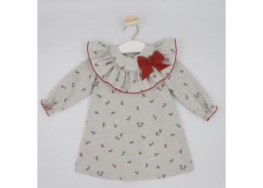 Vestido de invierno niña gris